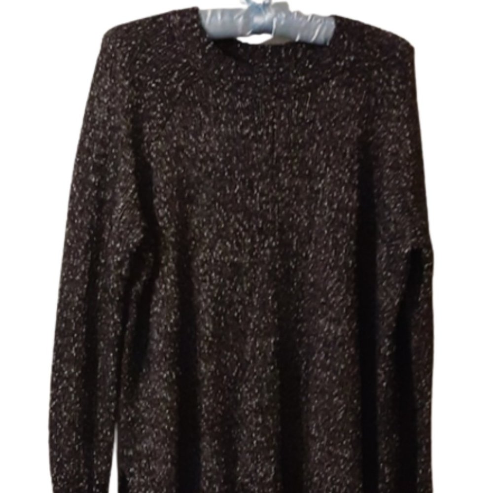 Loft women’s Black Marled Knit Sweater size xs